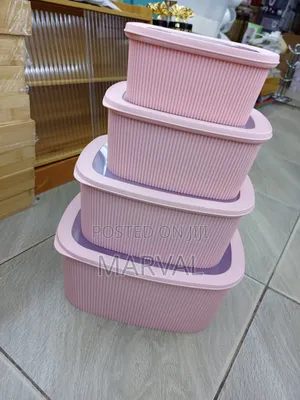 Stackable Plastic Food Storage Containers.