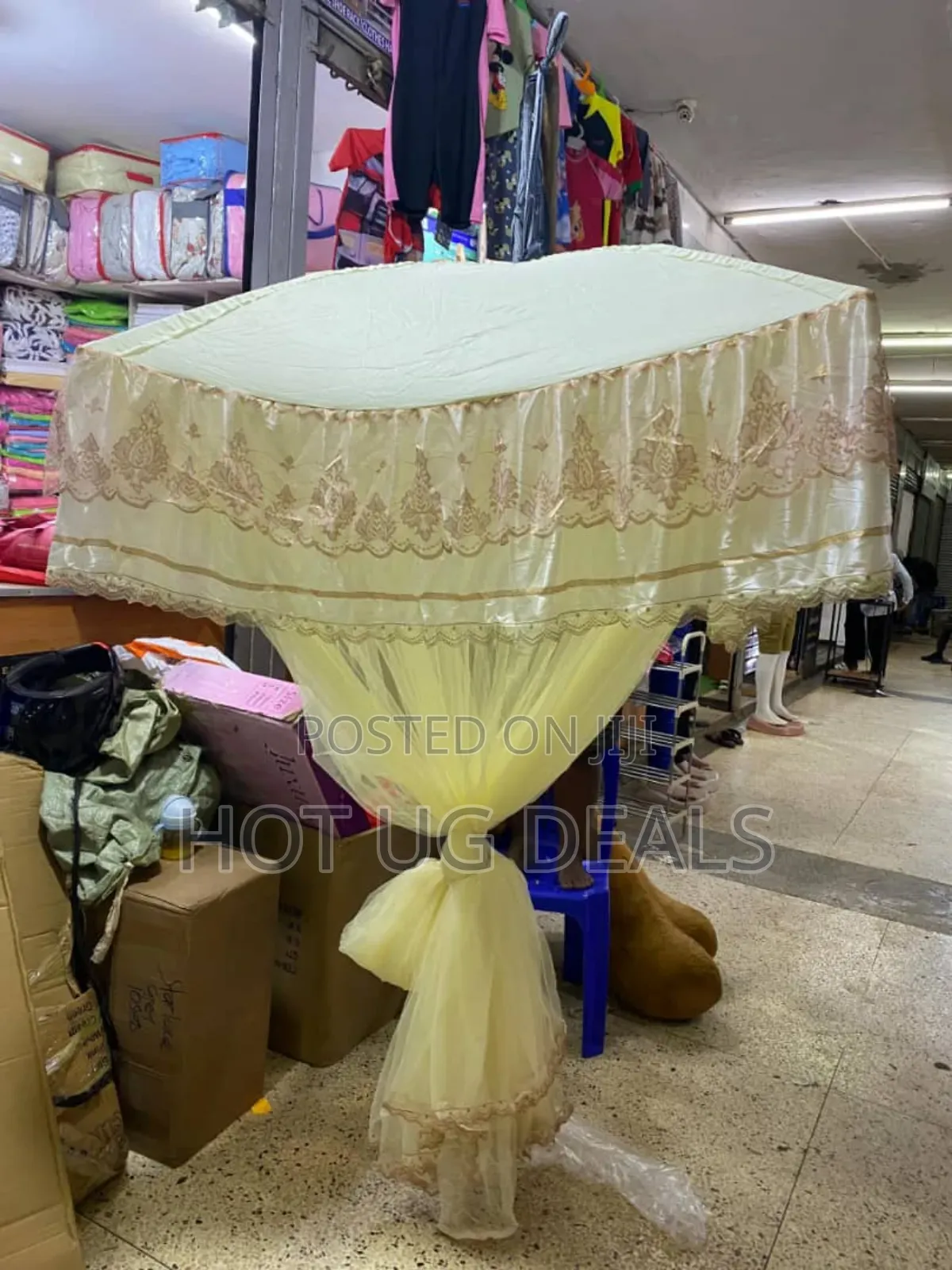6x6 Hanging Fibre Square Net - Cream