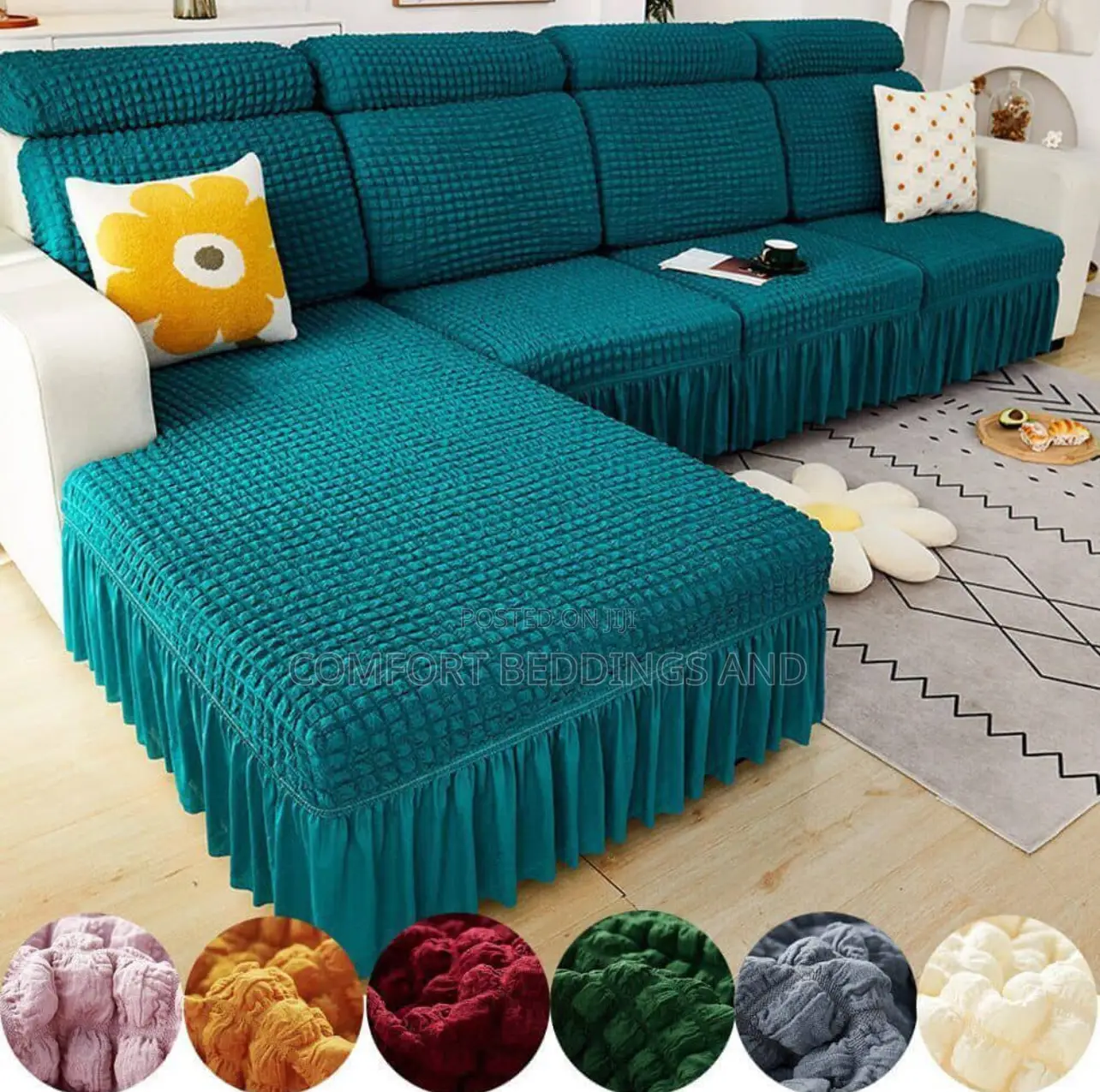 L Sofa Covers Green