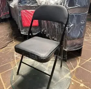Black Frame Metallic Foldable Chair