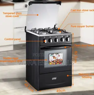 Winning Star 4-Burner Gas Stove With an Oven