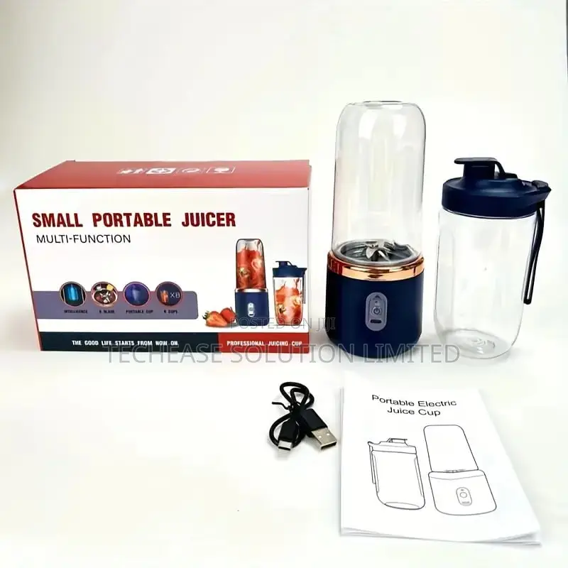 Rechargeable Portable Juicer Blender With Mini Juice Cup With 6 Blades