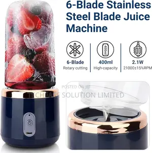 Rechargeable Portable Juicer Blender With Mini Juice Cup With 6 Blades