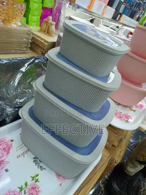 Stackable Plastic Food Storage Containers.