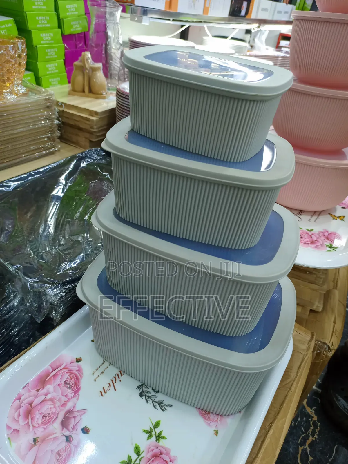 Stackable Plastic Food Storage Containers.