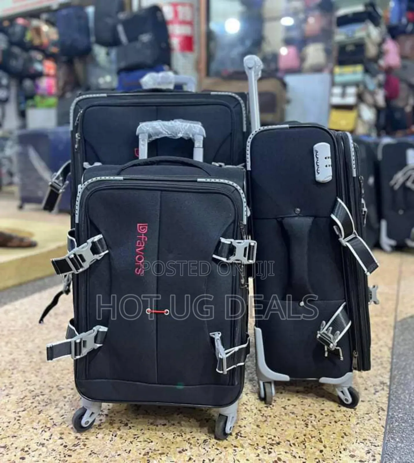 Dfavor Large Size Suitcase Fabric Cloth - Black
