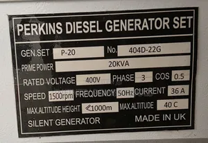 Industrial Generator 20kva