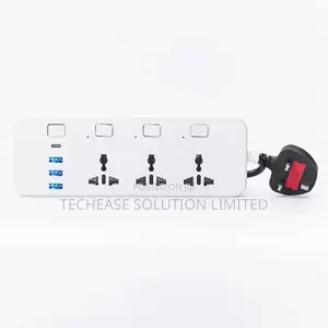 Smart Power Socket – 3 Ac Outlets, 3 Usb 1 Type-C Port With 2m