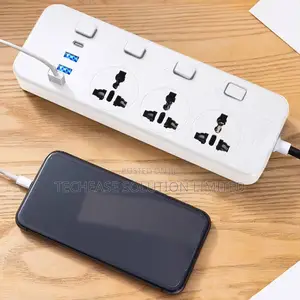 Smart Power Socket – 3 Ac Outlets, 3 Usb 1 Type-C Port With 2m