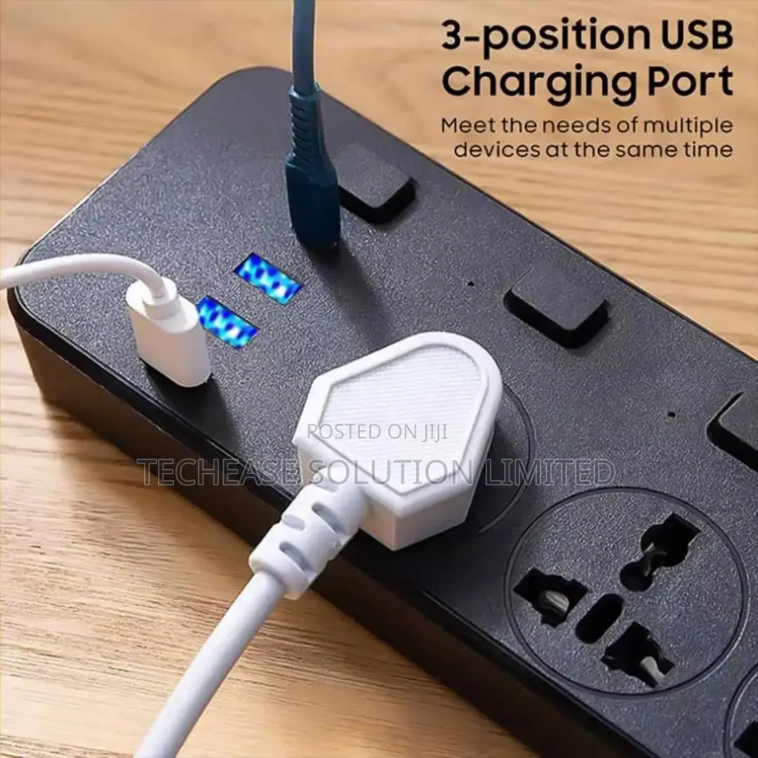 Smart Power Socket – 3 Ac Outlets, 3 Usb 1 Type-C Port With 2m