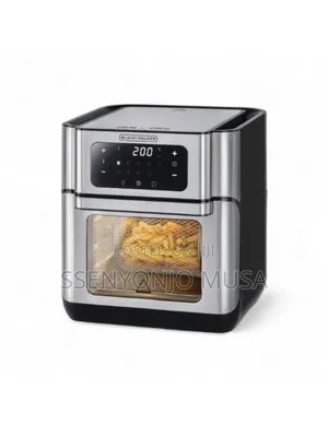 Black+Decker 12l Digital Air Fryer–1500w, 10 Preset Modes, Transparent