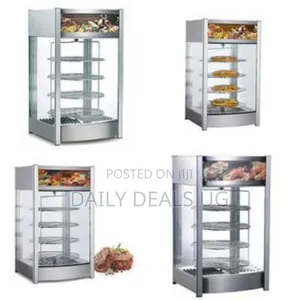 Stainless Steel Food Display Warmer Glass Heated Display