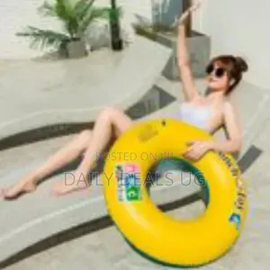 80cm Rubber Swimming Ring Pool Float: Kids And Adults