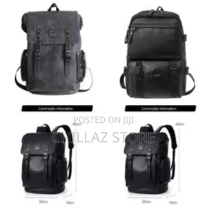 Vintage Leather Black Backpack Soft Bags