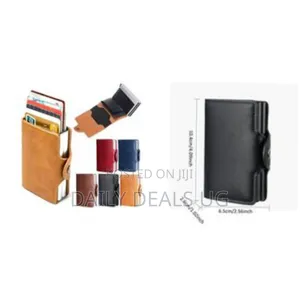 1 Piece of 9.5 * 6.5cm Mini Double Box Metal Wallet Vintage Leather