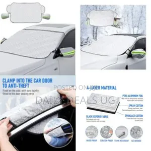 Car Windshield Cover With Side Mirror Cover, 4 Layers Winter Ice Frost