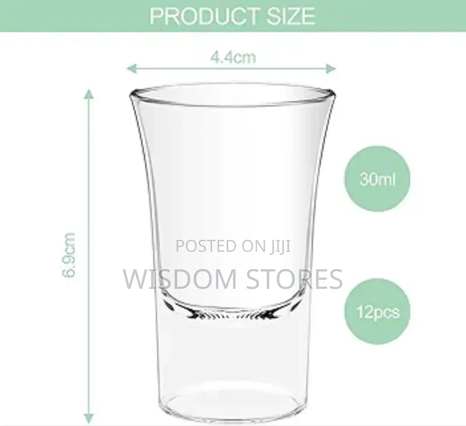 12 X 30 Ml Shot Glasses 12pcs