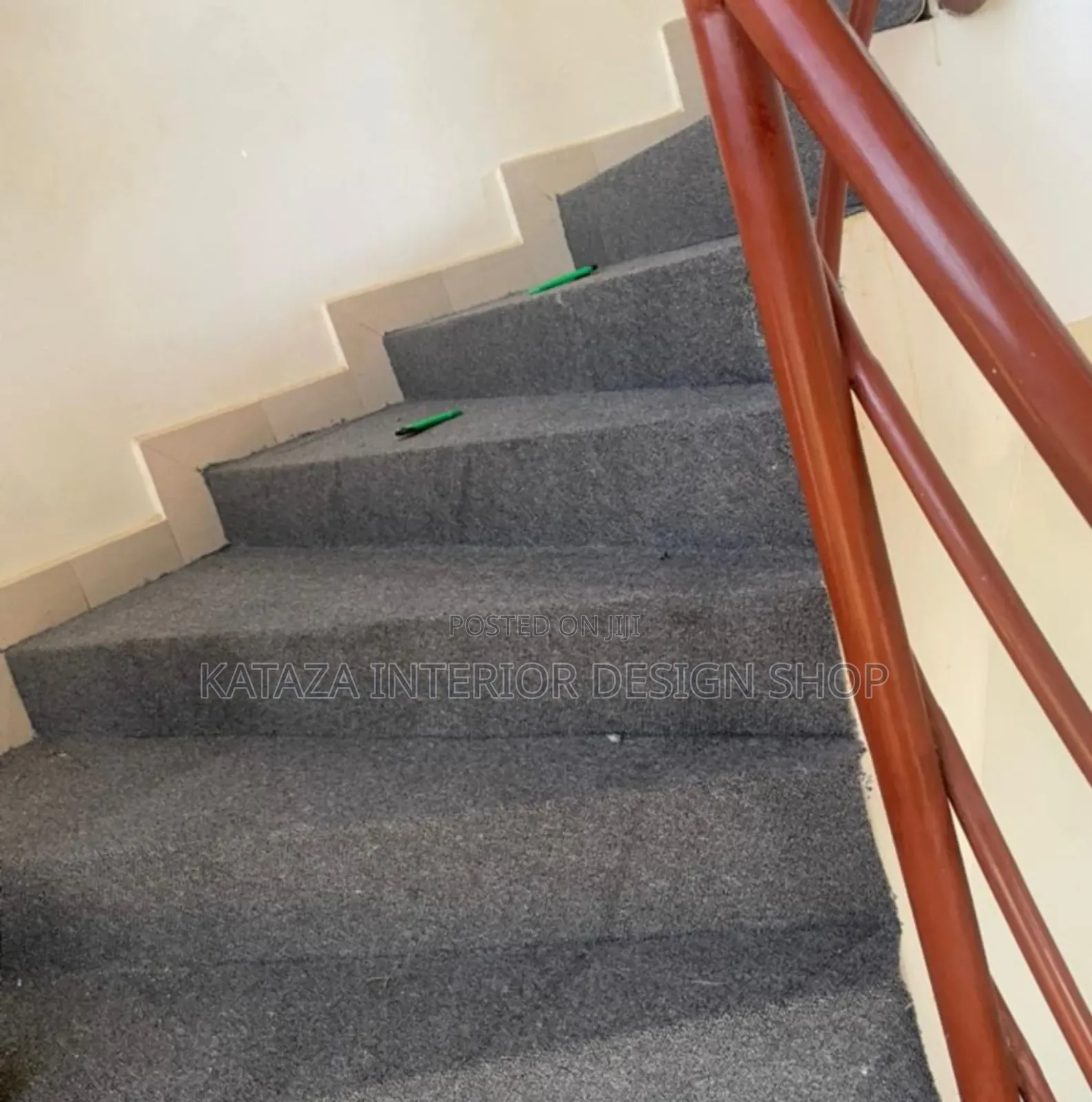 Excellent Stair Quality Grey Woolen Carpet