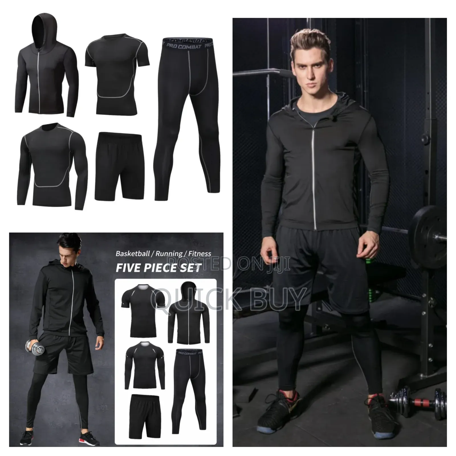 Men's 5-Piece Compression Athletic Wear Set