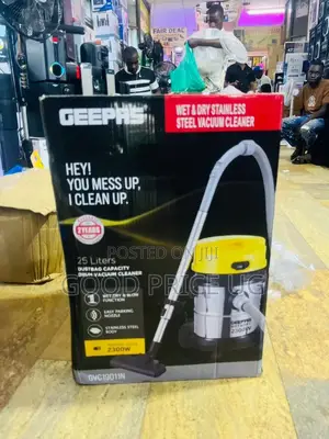 Wet N Dry Stainless Steel Vacuum Cleaner 25l Geepas