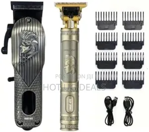 2 In 1 Set Of Rechargeable Hair Clipper With Trimmer Options