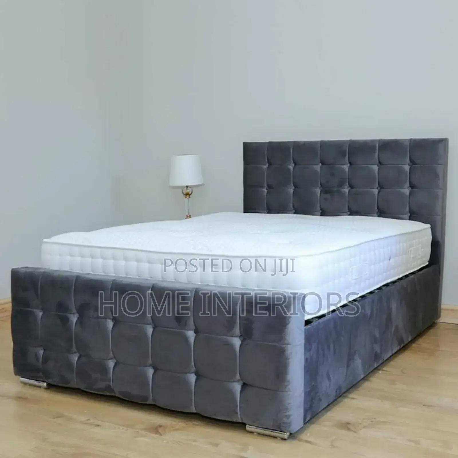 6 by 6 Bed in Light Gray