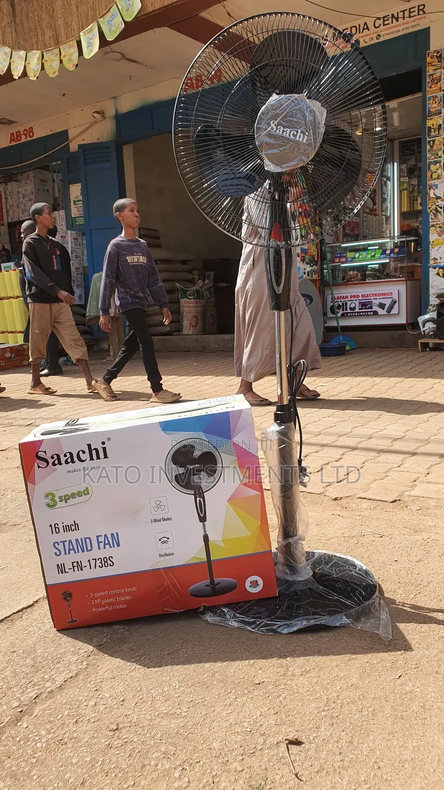 Saachi Stand Fan Black