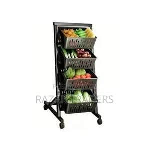 Kitchen Fruit Vegetable Storage Stackable Metal Wire Basket Stand 4