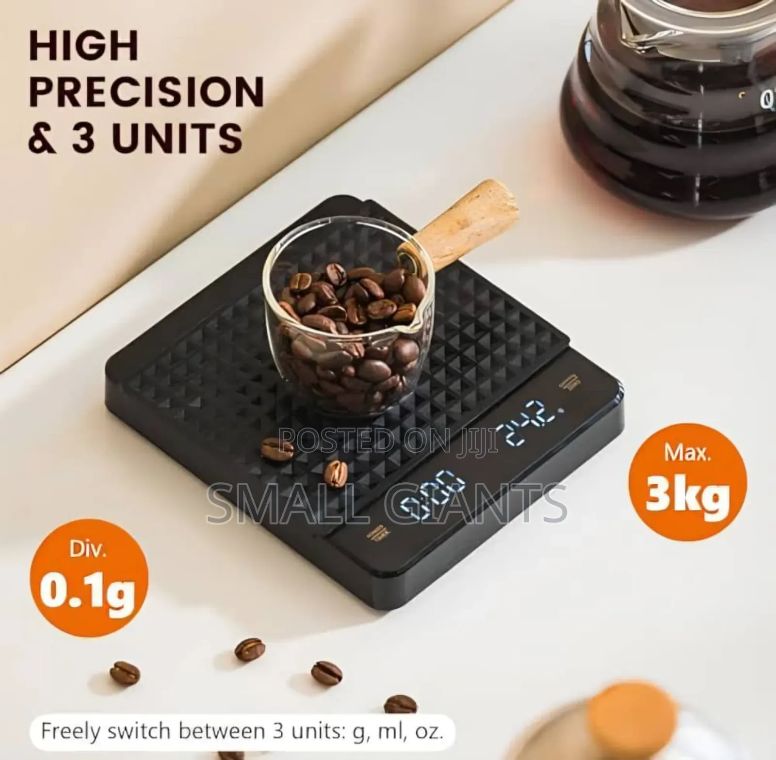 High Precision 3 Units Mini Digital Coffee Scale