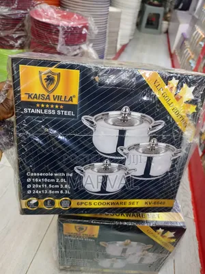 Kaisa Villa 6-Piece Stainless Steel Cookware Set (Model Kv-6640).