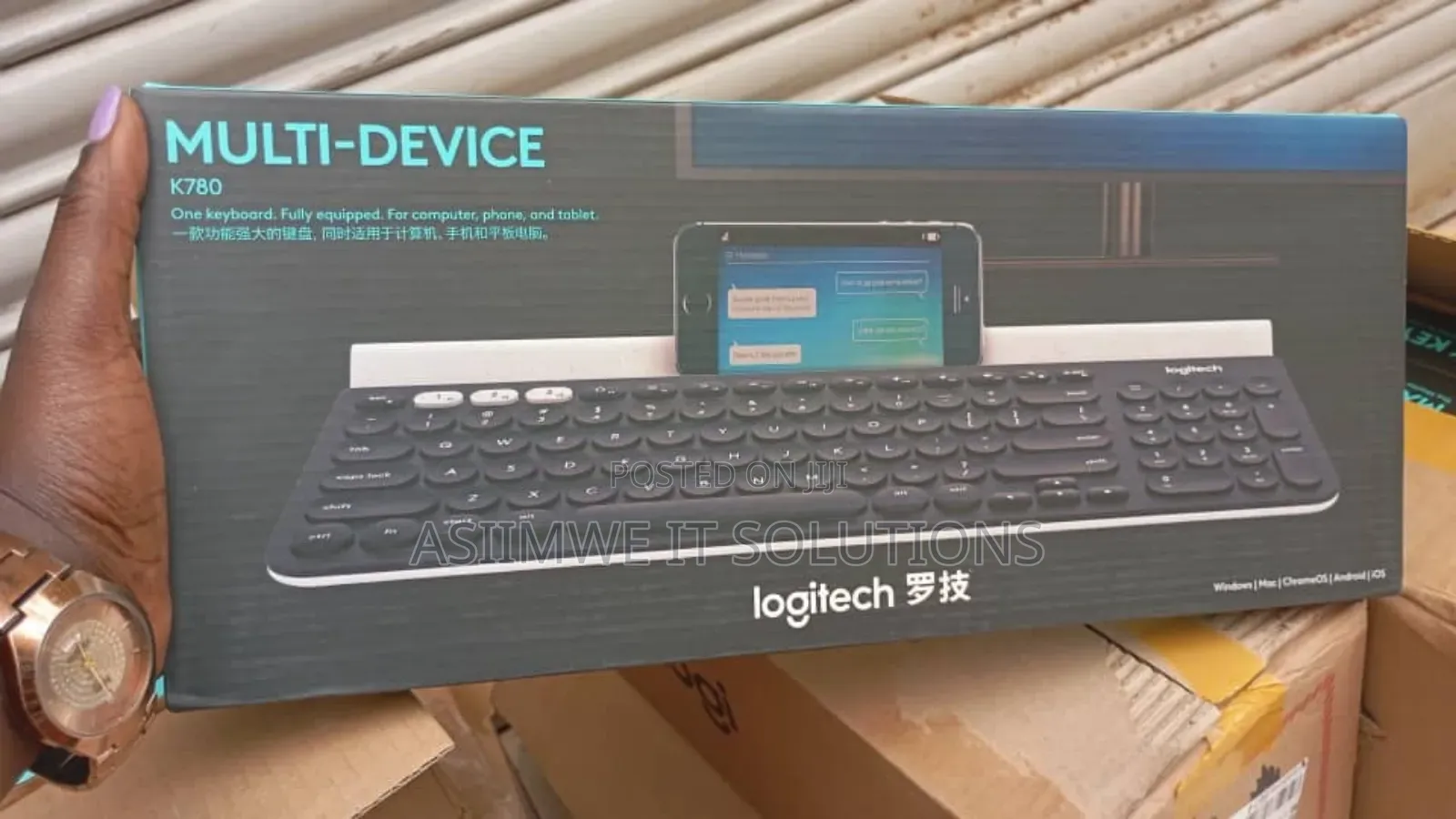 Logitech Multi-Device Wireless Keyboard.
