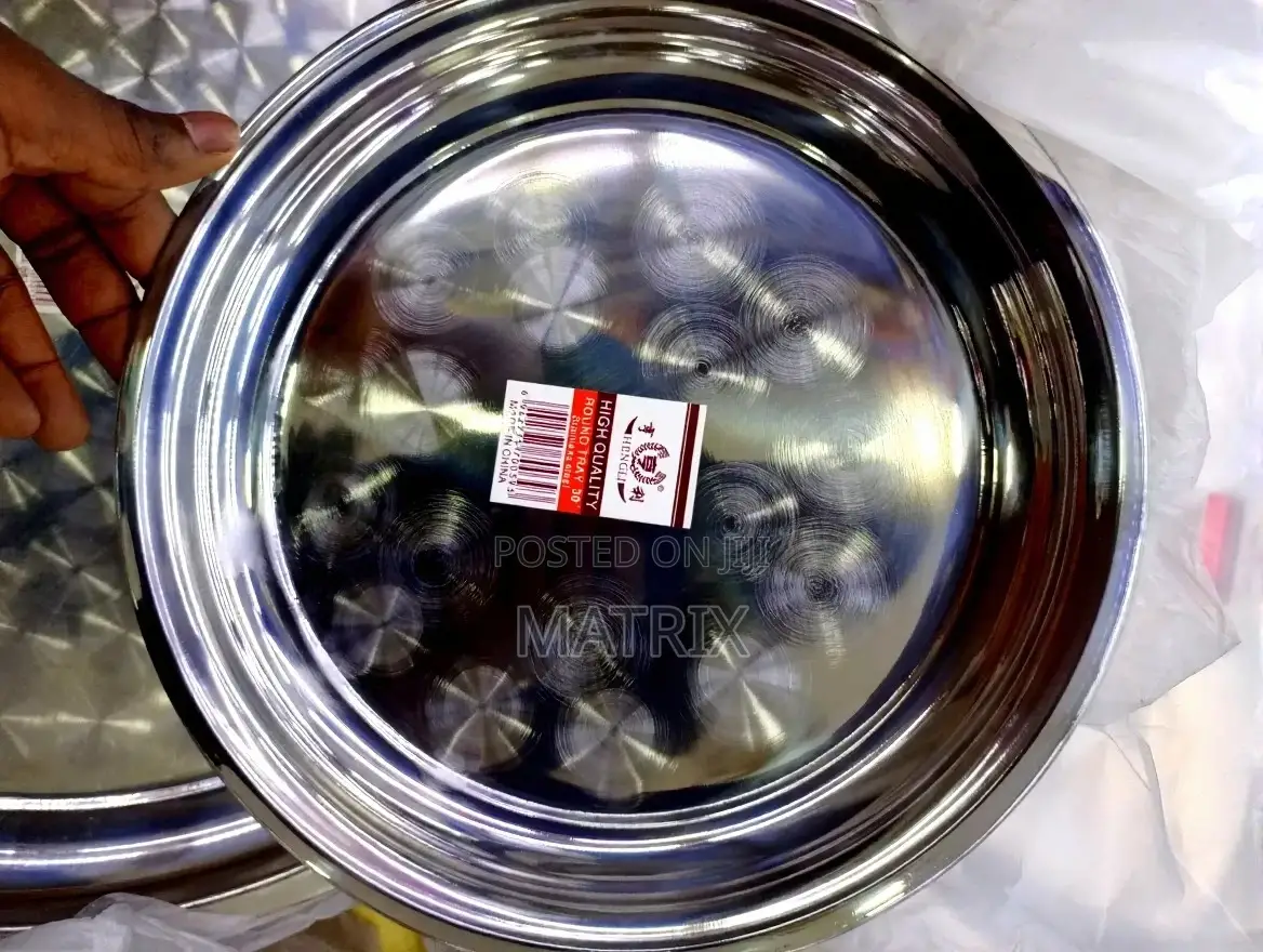 6pcs of 30 Inch Round Stainless Steel Serving Tray