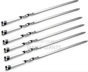 6pcs Stainless Steel BBQ Skewers