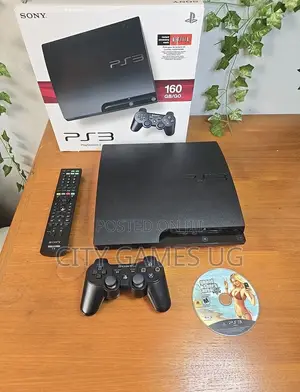 Sony Playstation 3 Ps3 Black Video Game Home Console With Controllers