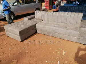 Navy Gray Six Seater Sofa Set