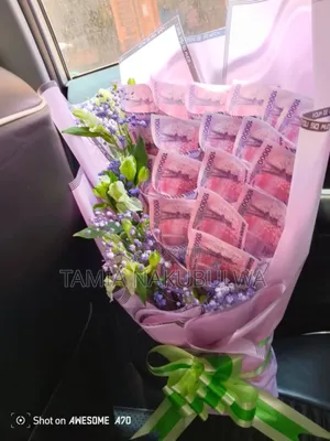 Money and Flower Bouquet