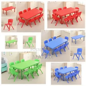 Set of Plastic Baby(Kids) Table and Chairs