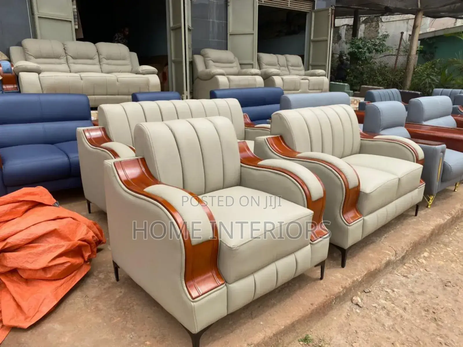 3,2,1 Sofa Set in Gray Colour