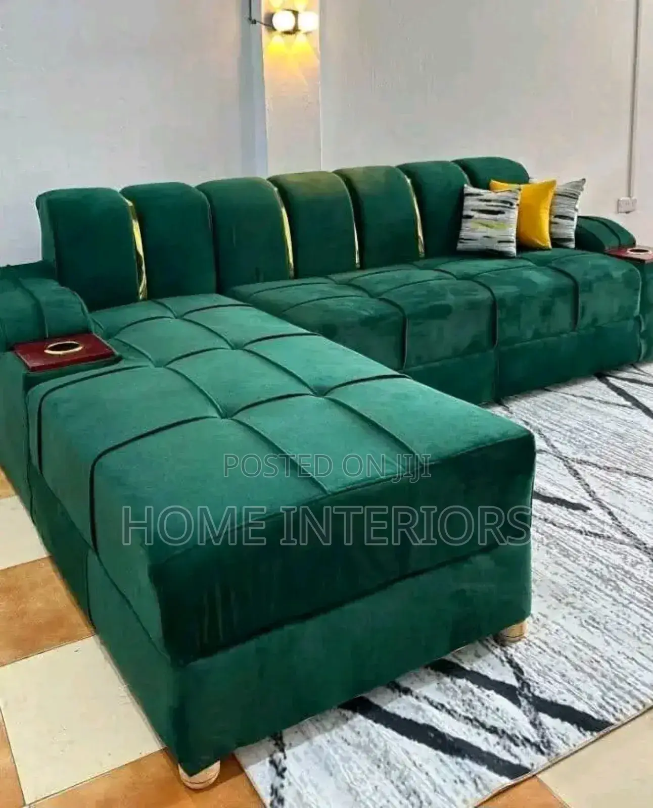 Six Seater Sofa in Green