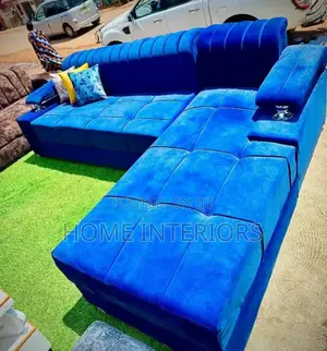 Six Seater Navy Blue Colour Sofa