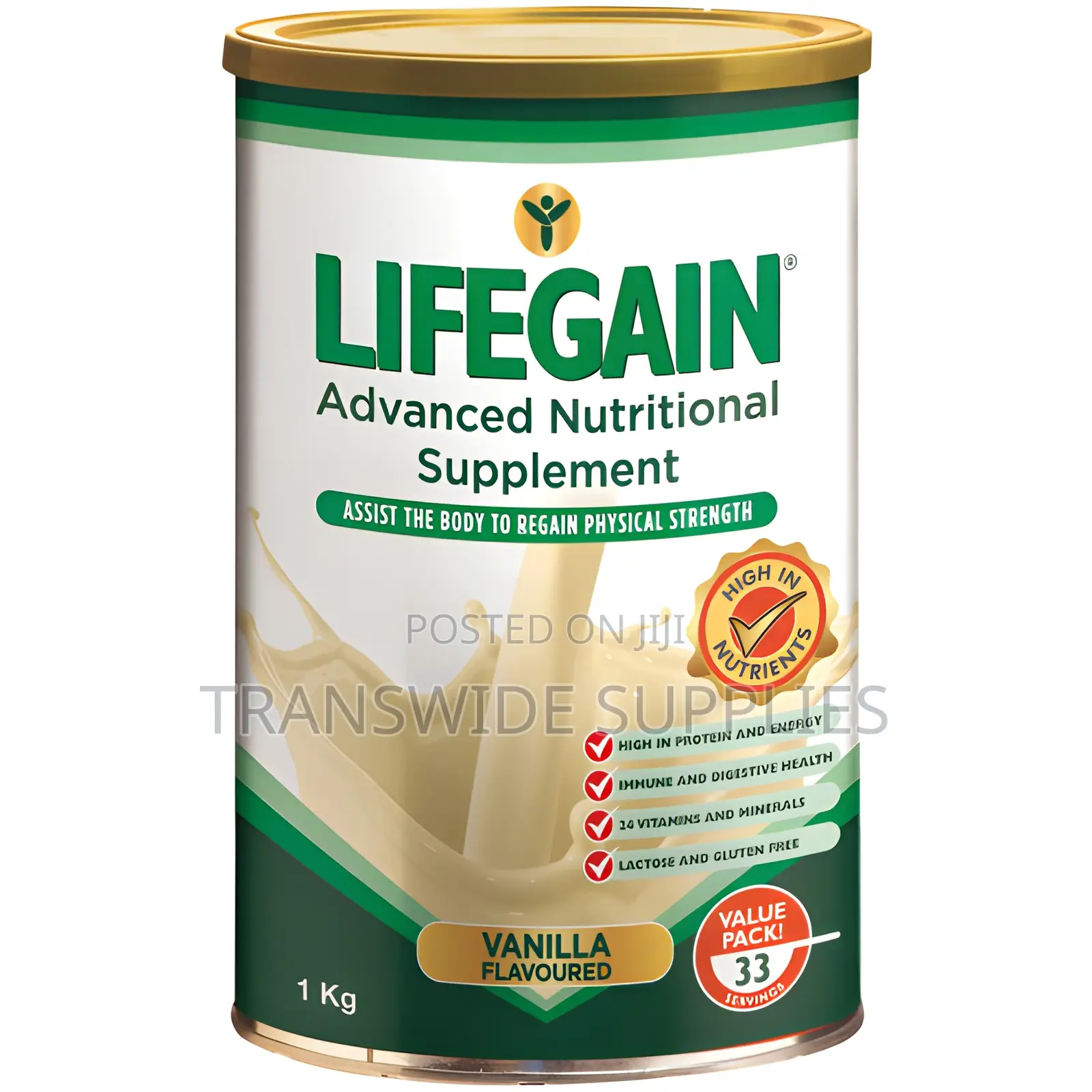 Life Gain Advanced Nutritional Supplement Vanilla 1kg -for Weight Gain