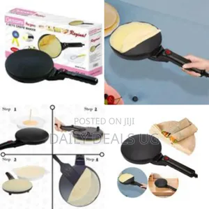 3 Steps Non-Stick Electric Chapati Pancake Crepe Maker Crepe Pan