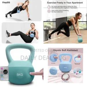 5 KGS Soft Kettlebell Anti Slip Hand Kettle-Bell Weights PVC Strength