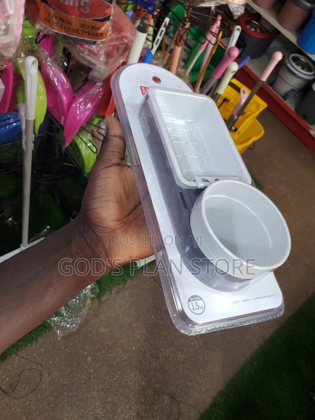 Plastic Wall Mounted Soap Dish and Toothbrush Holder With Cup