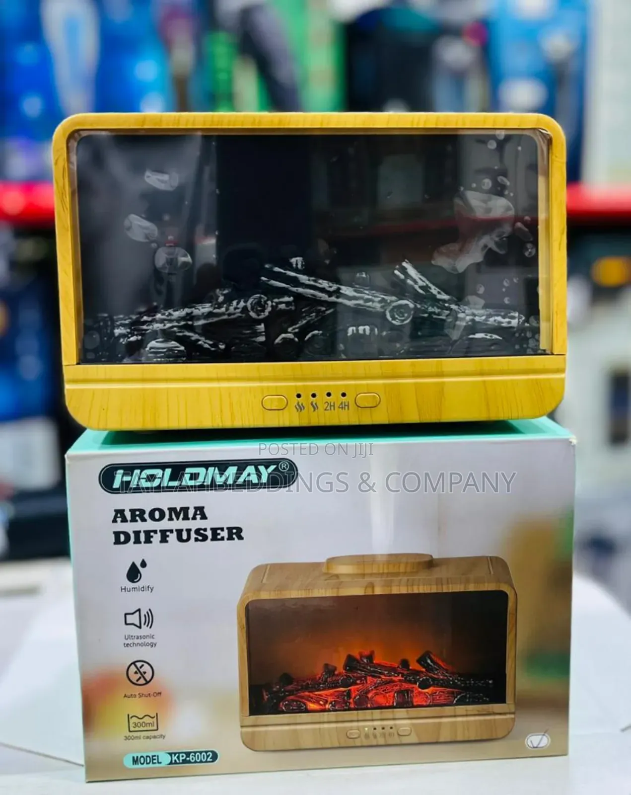Tabletop Electric Fireplace With Aroma Diffuser (300ml) - Multicolor