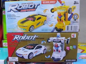 Transforming Robot Car Toy for Kids - Battery Operated