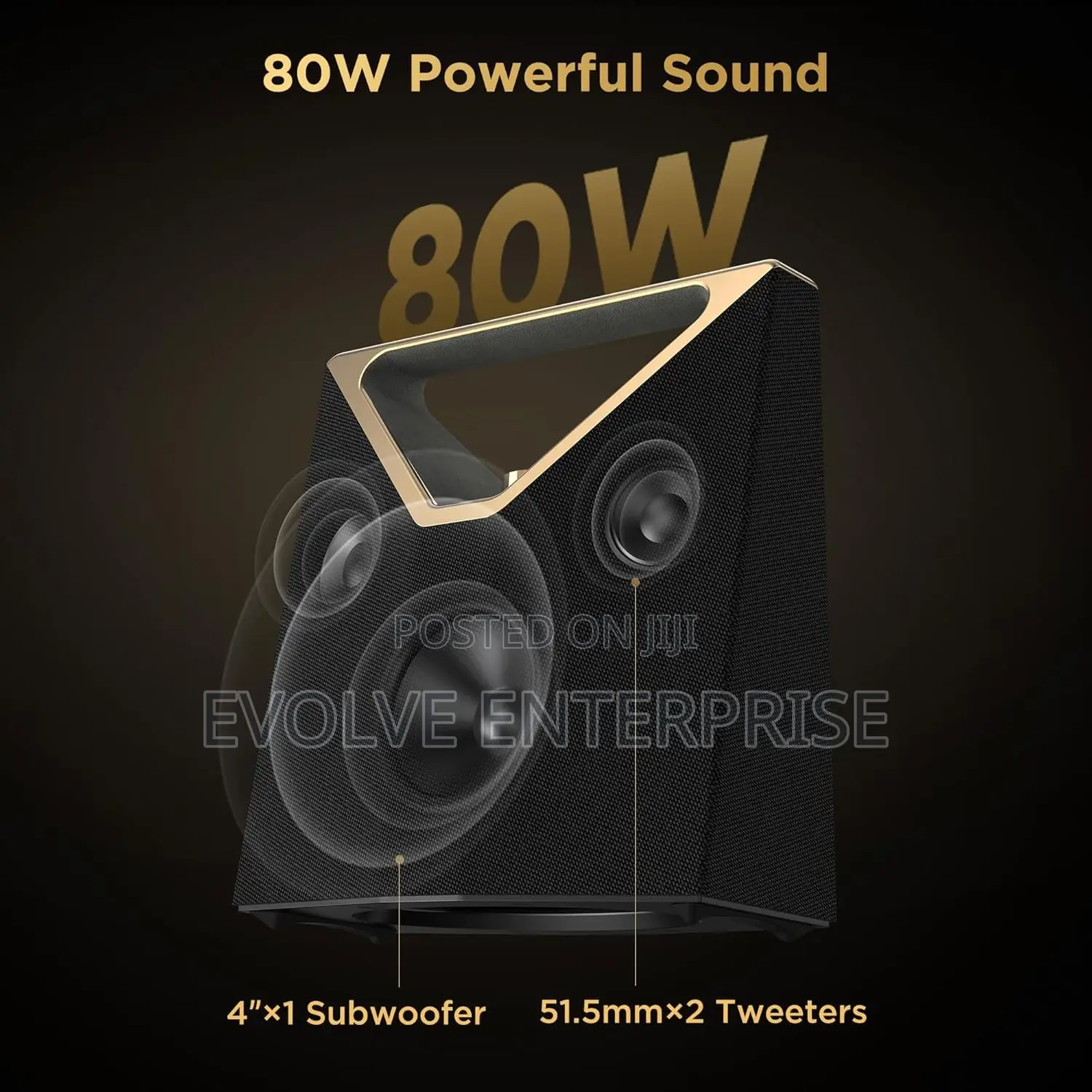 Bugani Brief Plus Bluetooth Speaker Portable (100w Peak) 80w