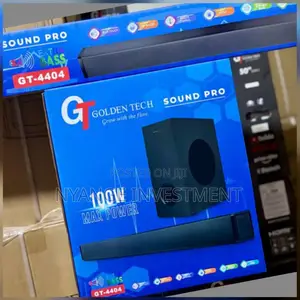 Goldentech Sound Bar. Sound System and Woofer