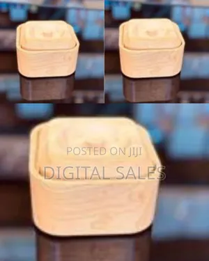 Square Unpainted Wooden Jewelry Box Plain Unfinished Wood Trinket