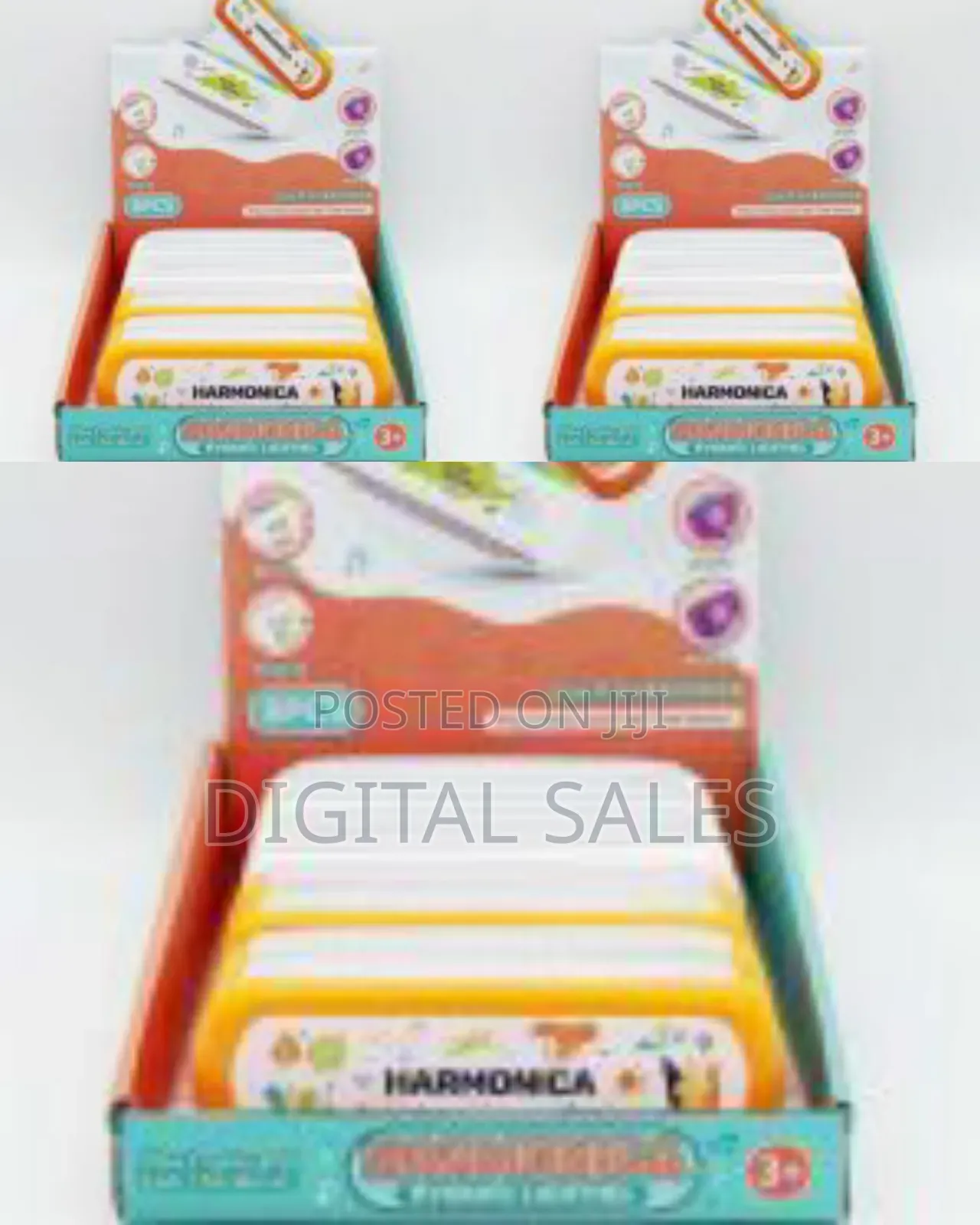 8 Pack Light Plastic 16 Holes Harmonica Music Cartoon Harmonica Organ